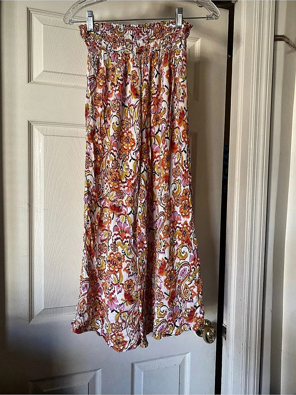 Nicole Miller Paisley pants in Pink & White Size Medium - Picture 1 of 5